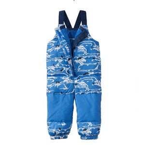 L.L.Bean Down Snow Bibs, Print. Size 3T.
